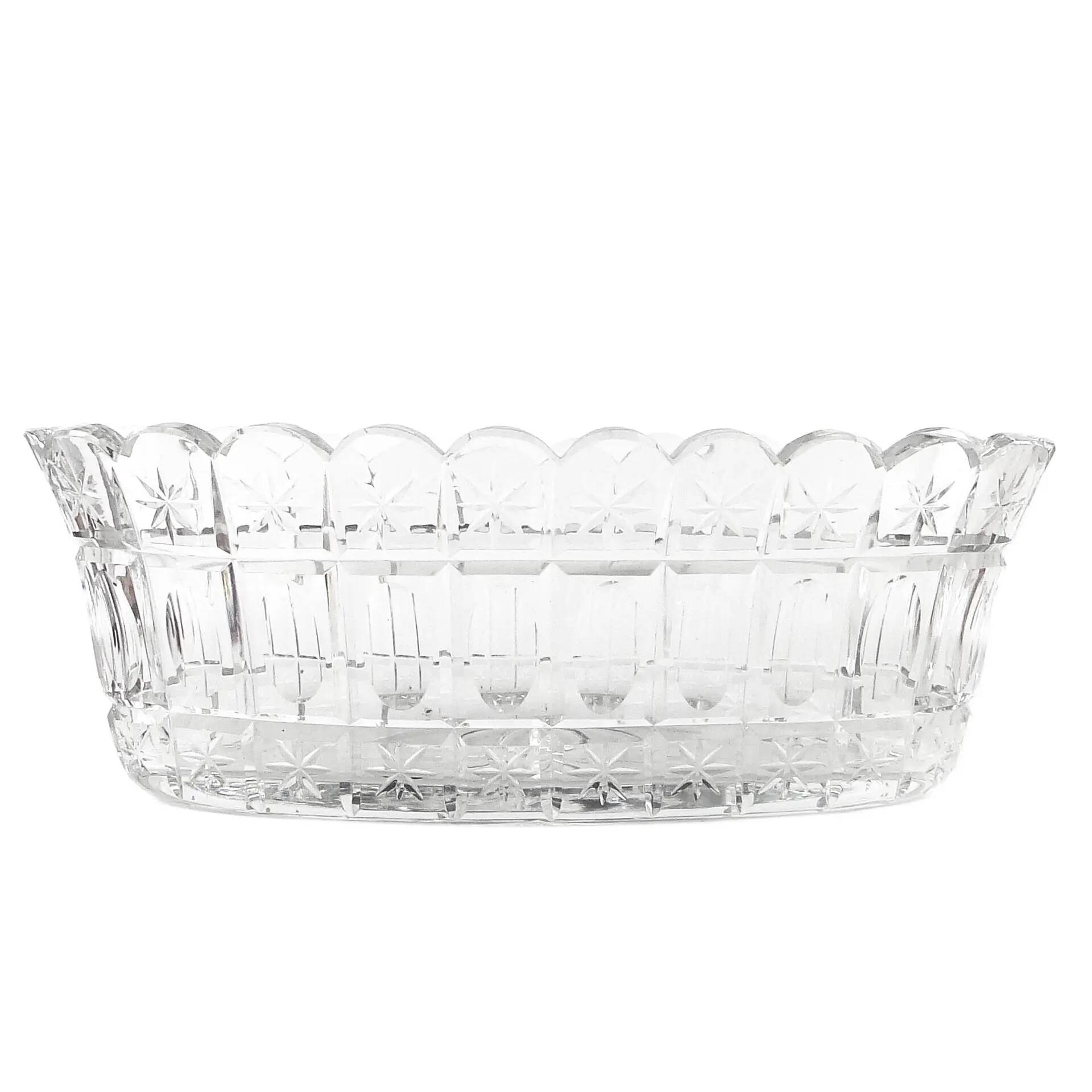 Art Deco jardiniere, crystal, Czechoslovakia, 1930s