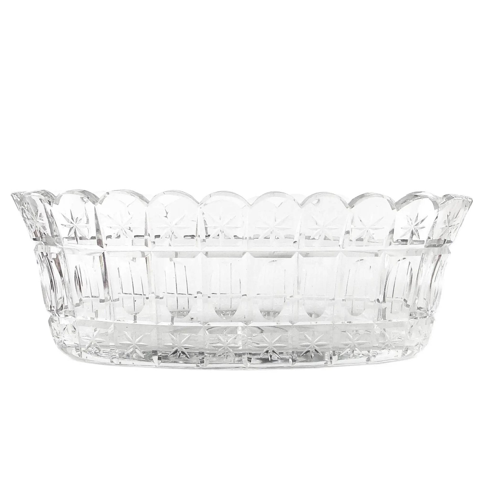 Art Deco jardiniere, crystal, Czechoslovakia, 1930s