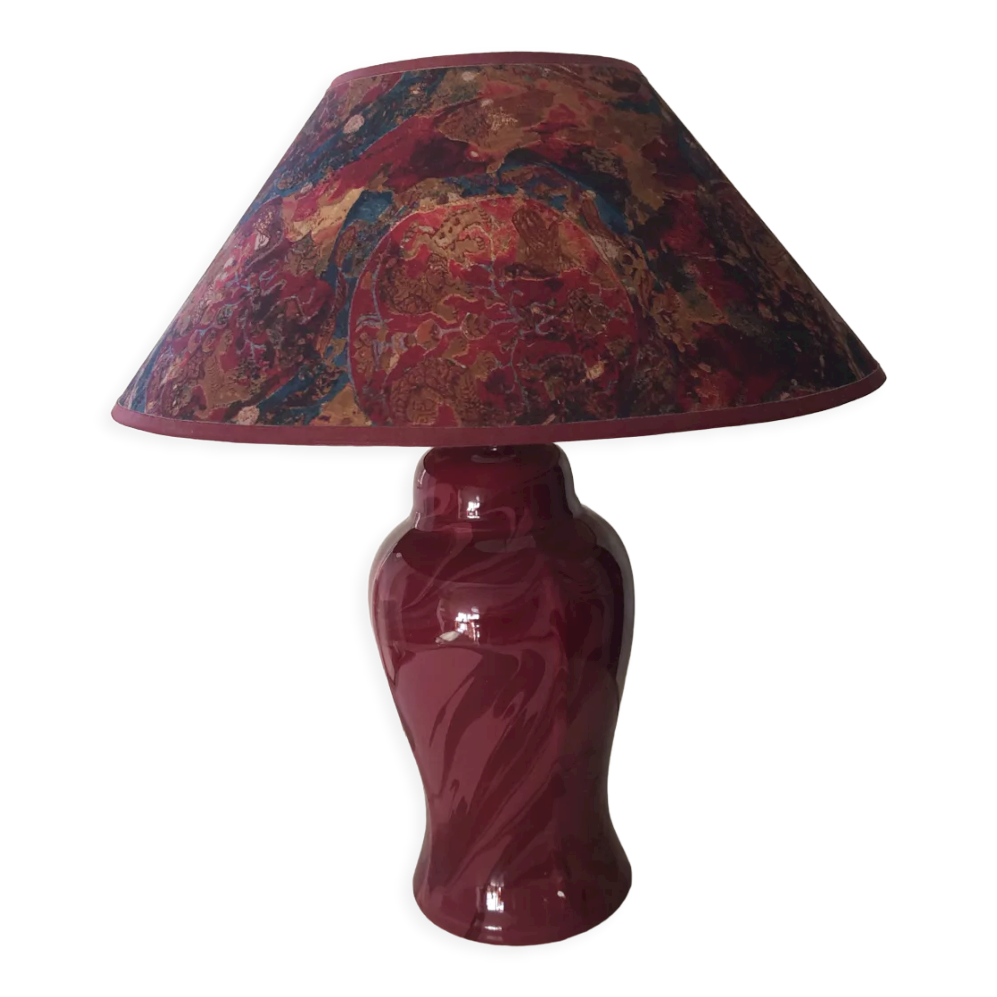 Ceramic foot table lamp