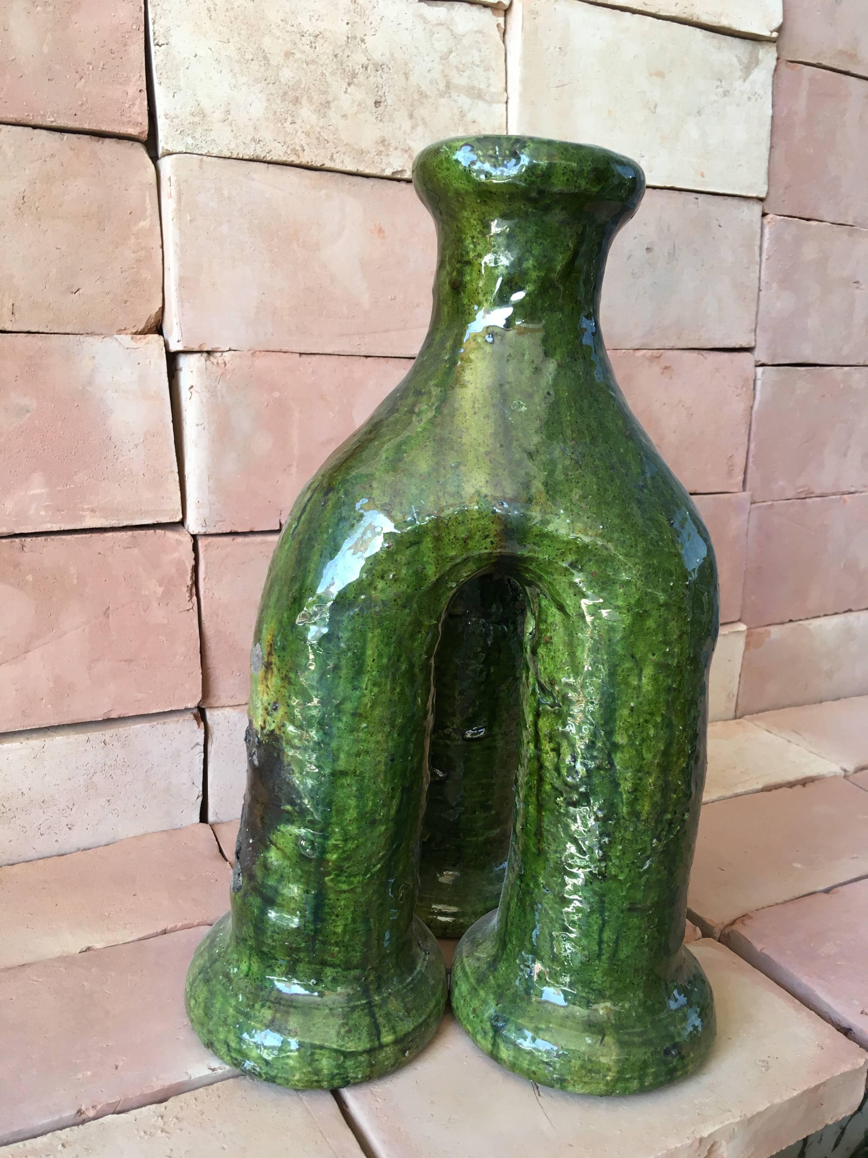 Tamegroute pottery candle holder