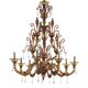 Imperial Venetian Modern Brown "Ca' Rezzonico" With Curls Murano Glass Chan