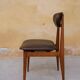 Set of 6 vintage wood and leatherette chairs