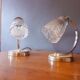 Pair of 40s/50s art deco style lamps/wall lights