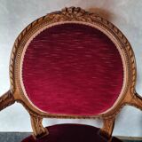 Basket bench with its 2 armchairs