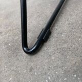 Set of black postmodern Kreuzschwinger chairs by Till Behrens for Schlubach, 1980s.