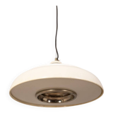 70s vintage chandelier in white metal Italian design