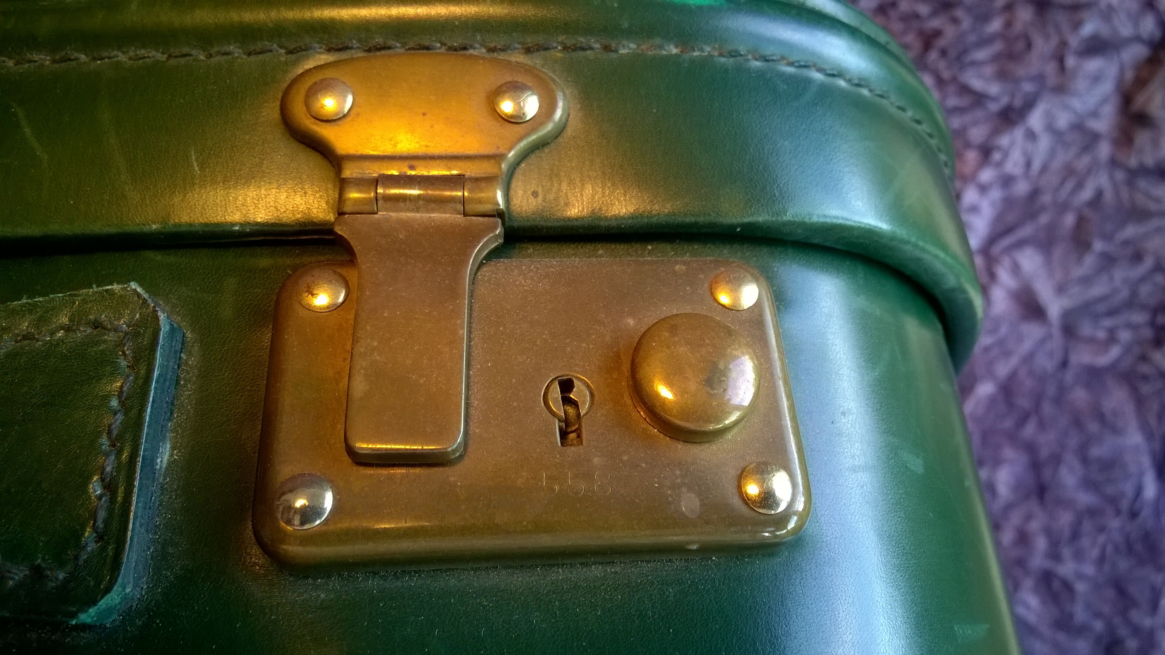 Leather suitcase