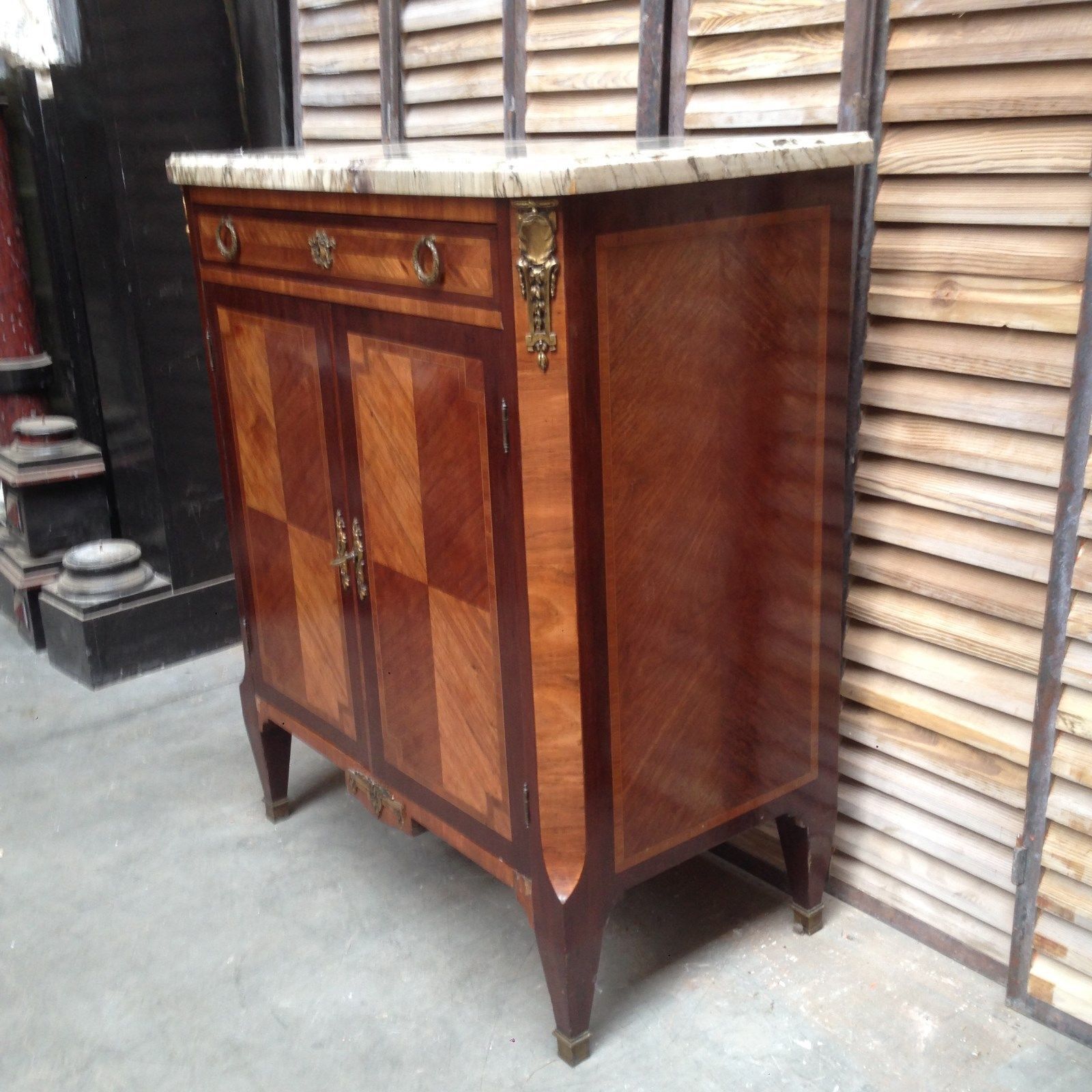 Transitional Louis XV Louis XVI in veneer buffet