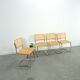 Italiaanse webbing set stoelen met chromen buisframe