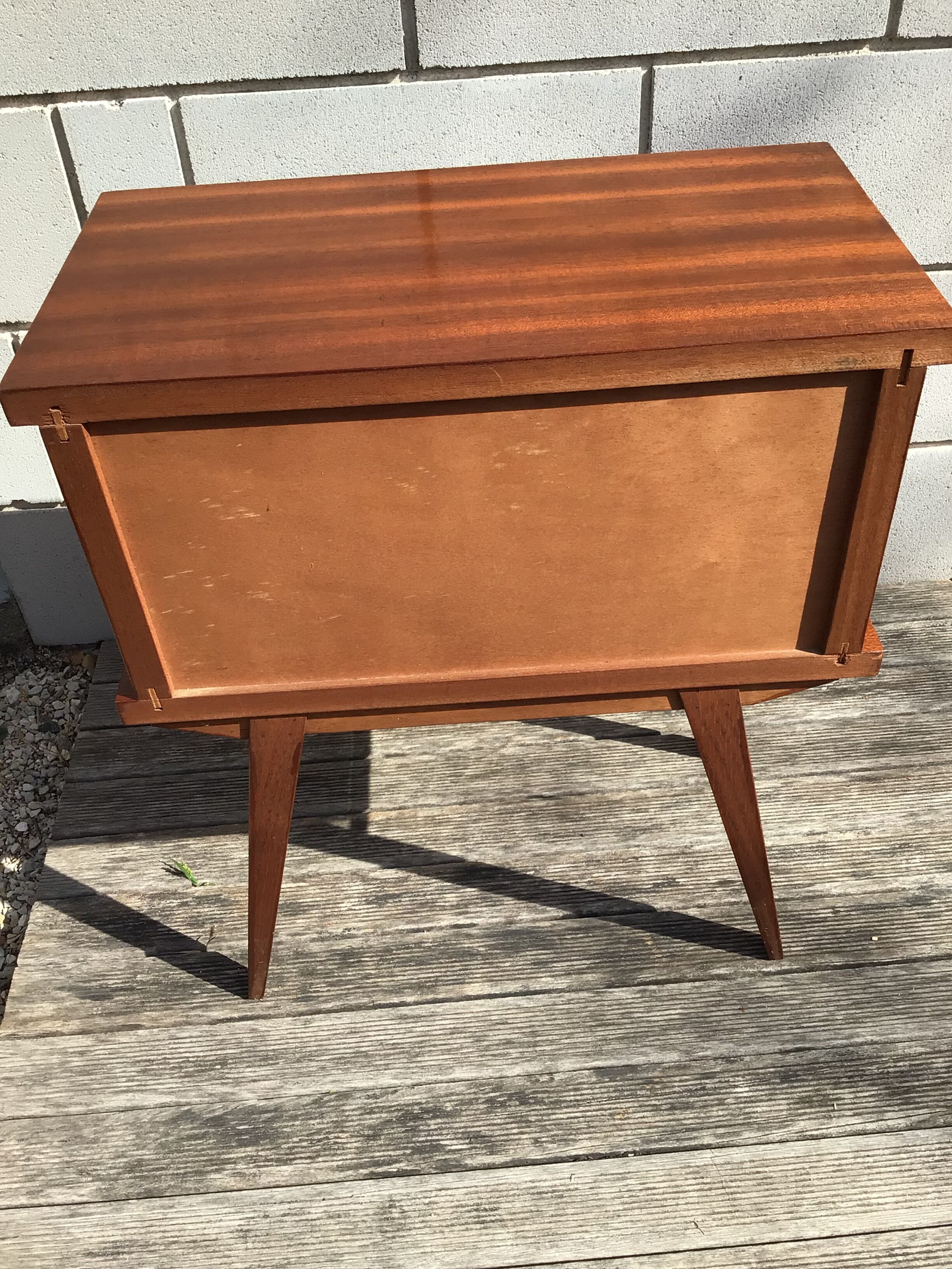 Bedside teak feet compass