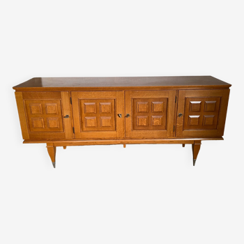 Scandinavian type oak and oak veneer cabinet nf 1950