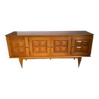 Scandinavian type oak and oak veneer cabinet nf 1950