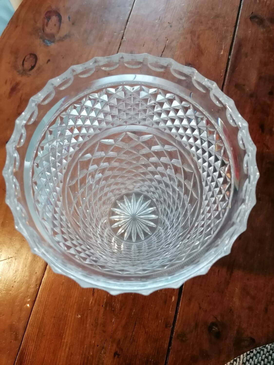 Vintage large crystal vase