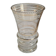 Flared glass vase with gold trim