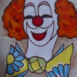 Plate In Grès Vallauris clown