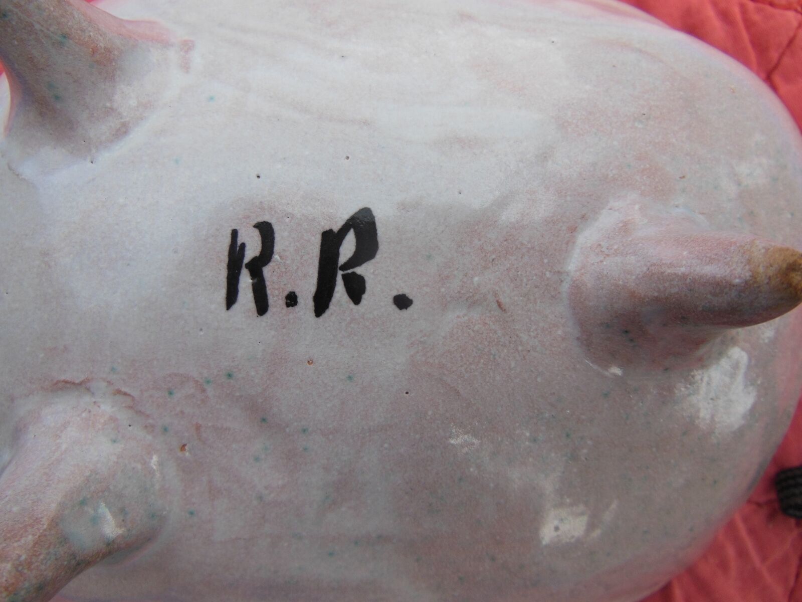 CERAMIC CUP, design 50's 60's - MONOGRAM R. R for ROBERT PICAULT