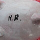 CERAMIC CUP, design 50's 60's - MONOGRAM R. R for ROBERT PICAULT