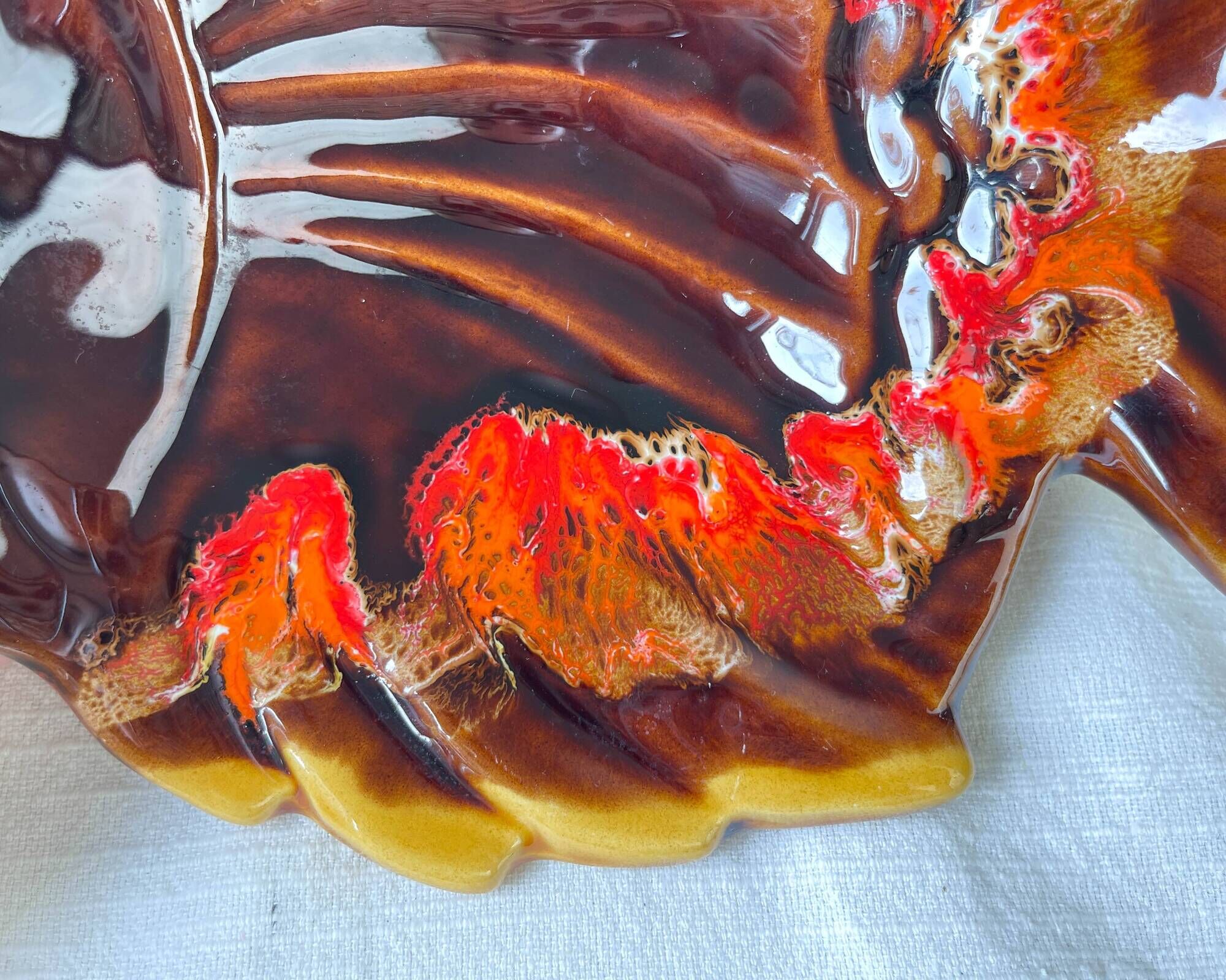 Small vintage ceramic fish dish VALLAURIS 1950/60