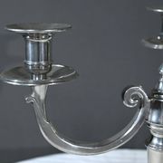 Pair of “Le Lingot” Candelabra in Pewter – Mid 20th Century