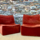 Pair of 70s velvet heaters
