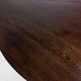 Grande table à manger ronde de Gerard Geytenbeek en bois wengé, Belgique 1960