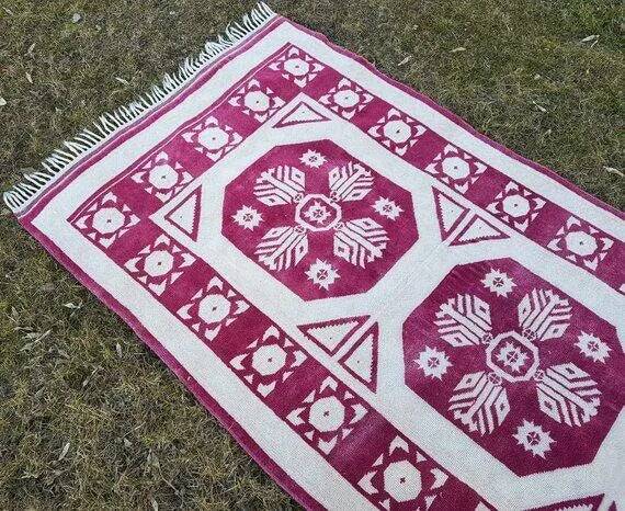 Tapis de couloir turc vintage 105x372 cm