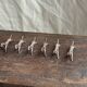 Set of 6 silver-plated horse knife rests L8 H2