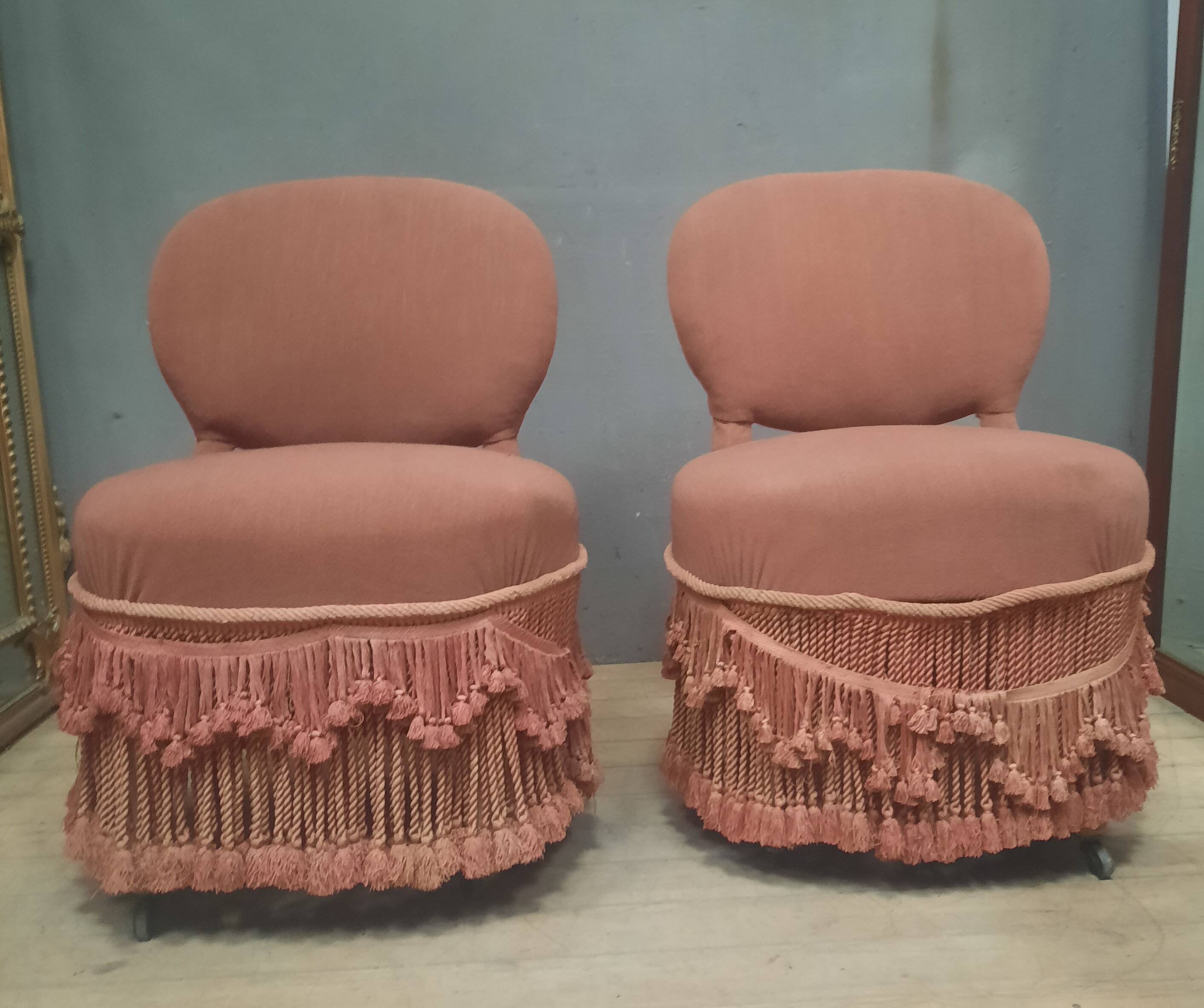 Paire de chaises "crapaud:" Napoléon III
