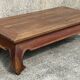 Large solid teak opium coffee table, elephant legs