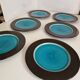 Set of 6 Flat Plates Geneviève Lethu Model Salomé
