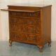 1940s vintage walnut commode with butler's serving tray.