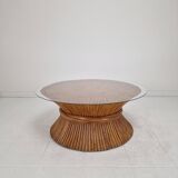Table basse en bambou en forme de gerbe de blé par McGuire, États-Unis, vers 1970