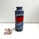 Vase Fat Lava bleu et rouge West Germany