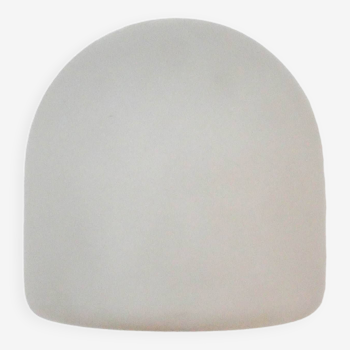Old small wall lamp in frosted opaline glass