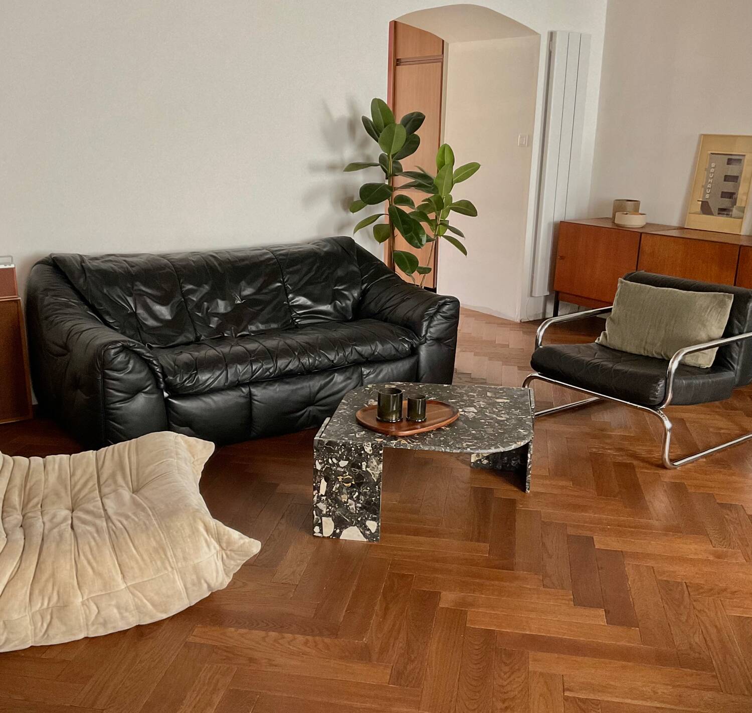 Vintage marble coffee table from the 70s
