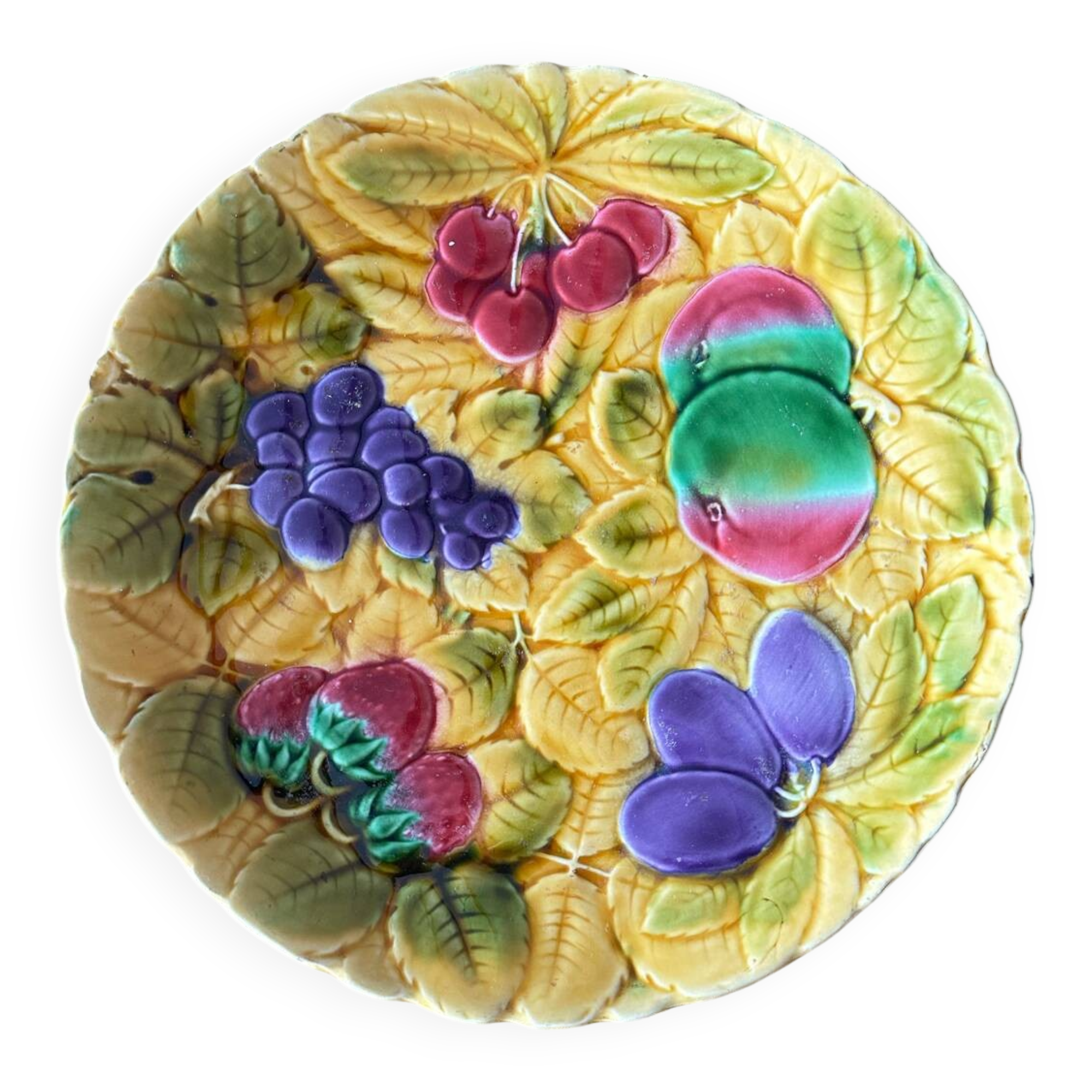 Sarreguemines barbotine plate