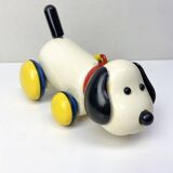 Vintage pull toy - Wheeled dog