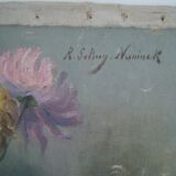 Still life with bouquet of flowers oil on canvas signed
