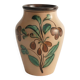Vase en faïence à motif floral Art Nouveau par Sala, Suède, années 1920.