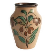 Vase en faïence à motif floral Art Nouveau par Sala, Suède, années 1920.