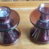 Pair of candlesticks Verrerie de Biot