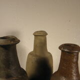 Set of three stoneware bottles