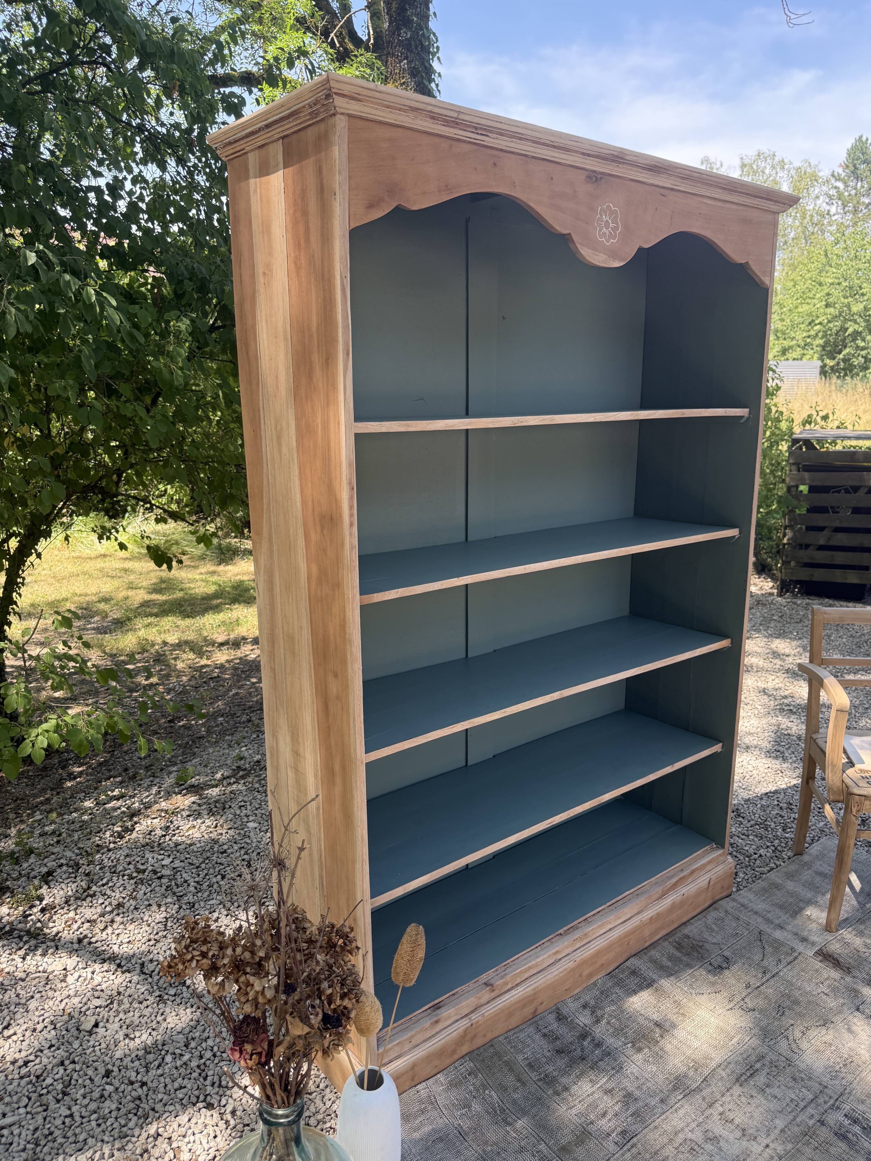 Renovated solid wood library