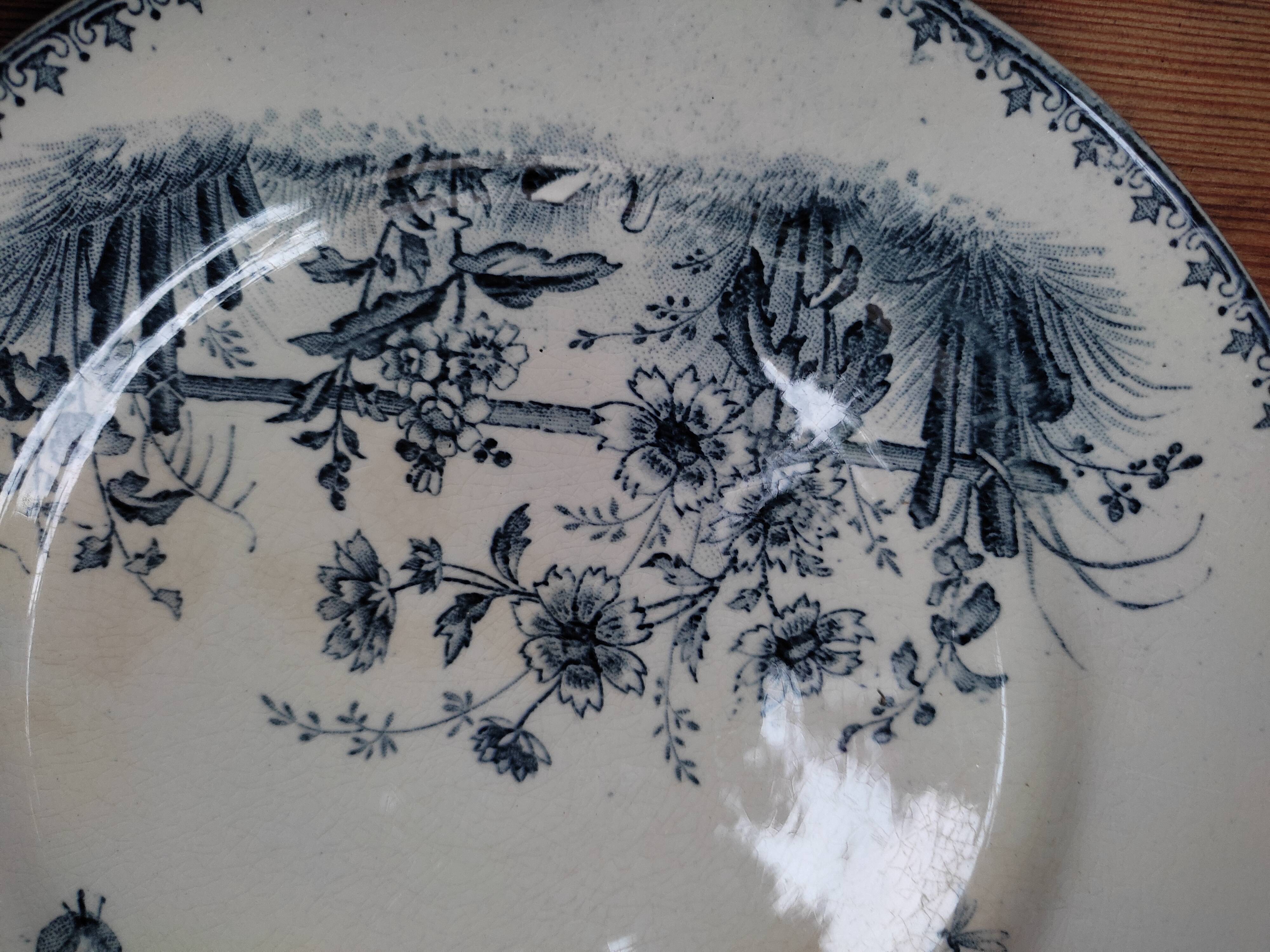 7 Tsarina dessert plates by Sarreguemines