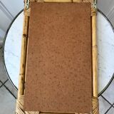Miroir bambou en rotin années 60-70