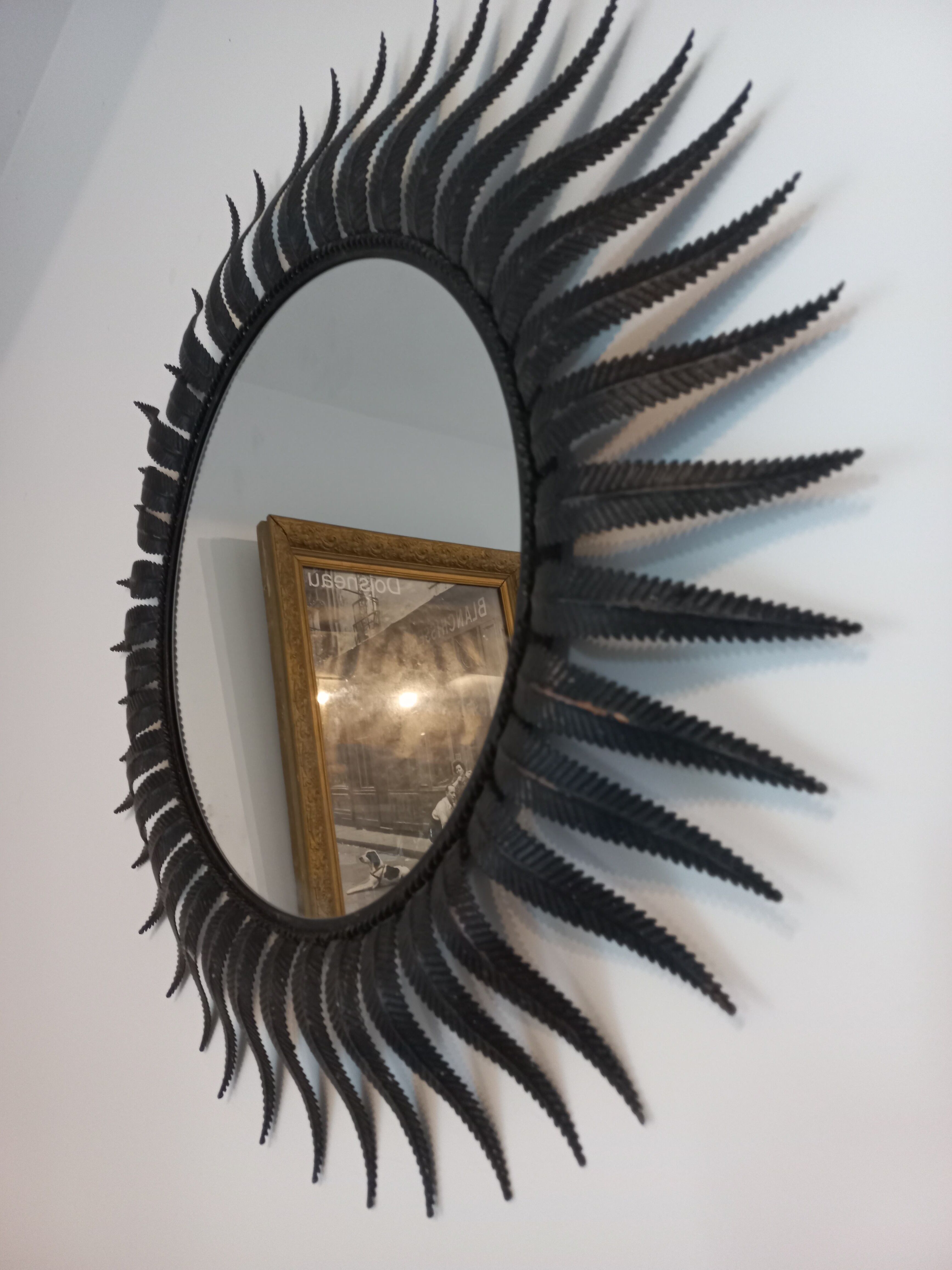 miroir métal 60s