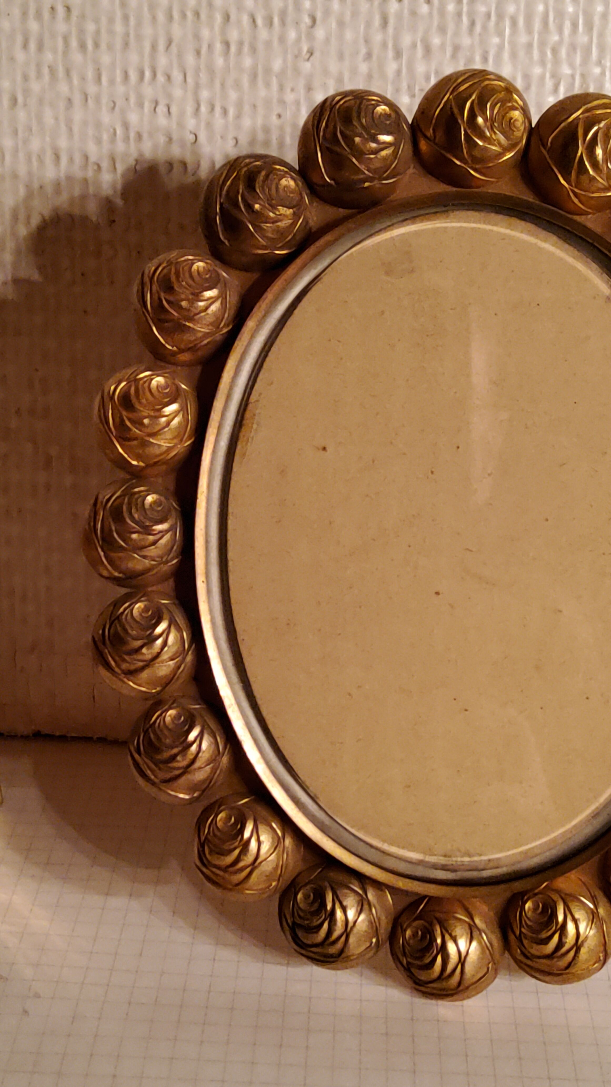 Art Deco photo frame in gilded bronze and gilded brass