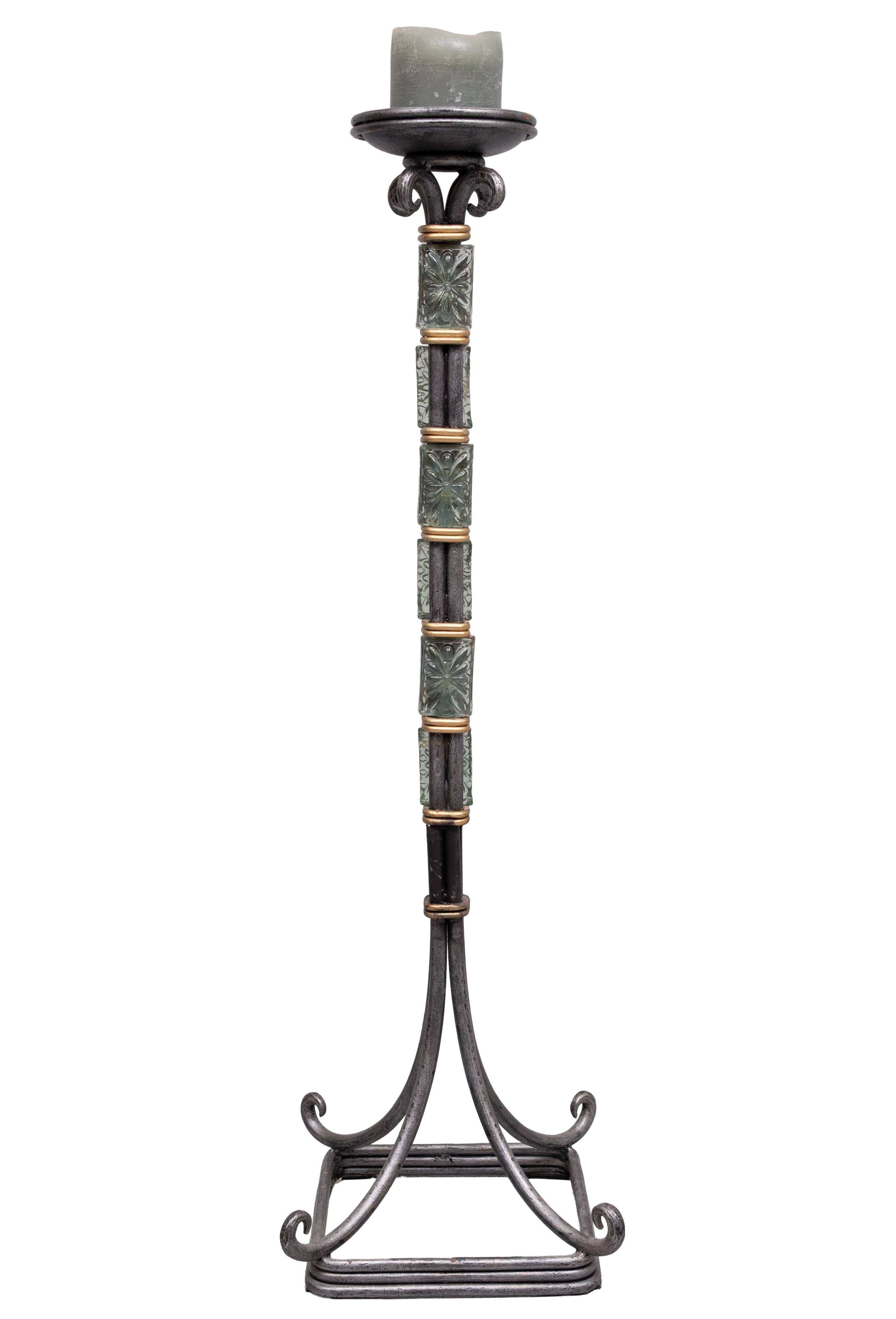 Wrought Iron Candle Stand With Beads Denmark