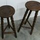 Paire de tabourets brutaliste 1960