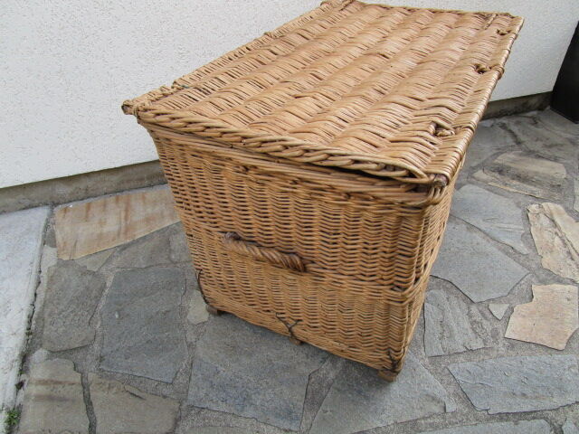 Old wicker trunk